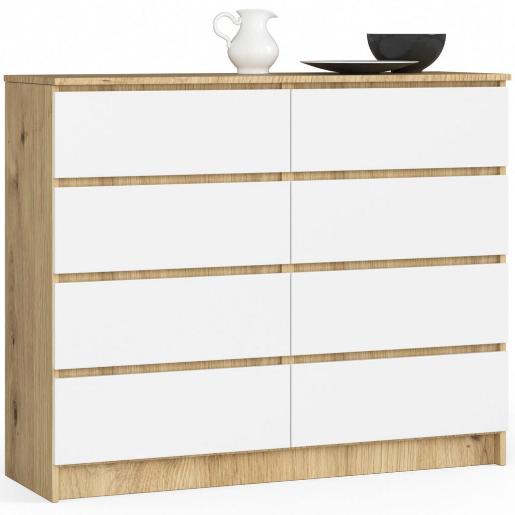 RAUMHIRSCH FURNITURE KOMODA dub Artisan, bílá 99/120/40