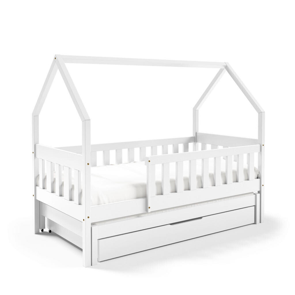 MASSENO VYSOKÁ Postel BAMBINA 80x160 s úložným prostorem, Bílá