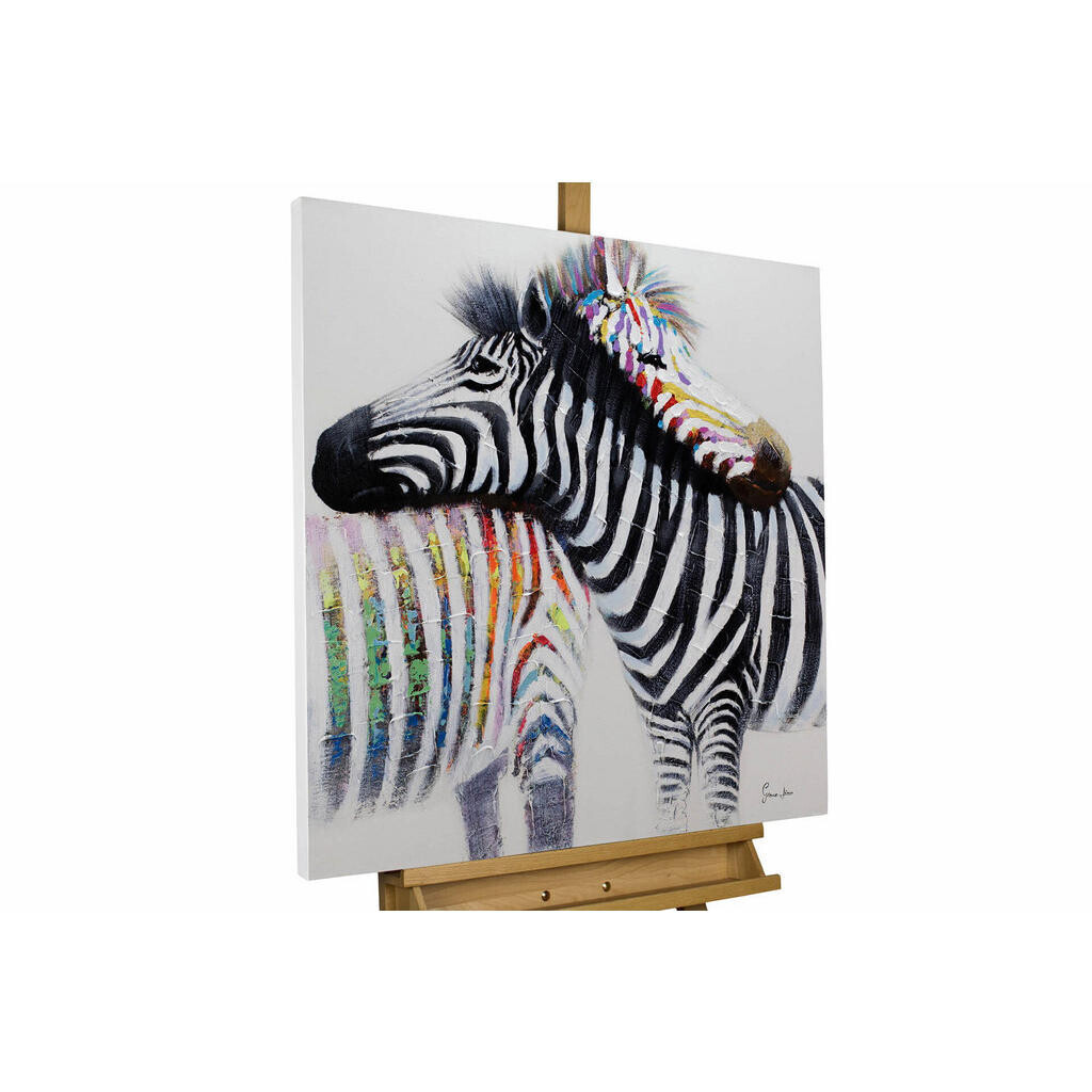 KUNSTLOFT RUČNĚ MALOVANÝ AKRYLOVÝ OBRAZ ČERNÝ, 80/80 CM