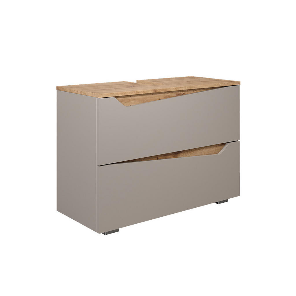 Vicco DOLNÍ SKŘÍŇKA POD DŘEZ Marelle Greige 80 x 57.5 cm se 2 zásuvkami
