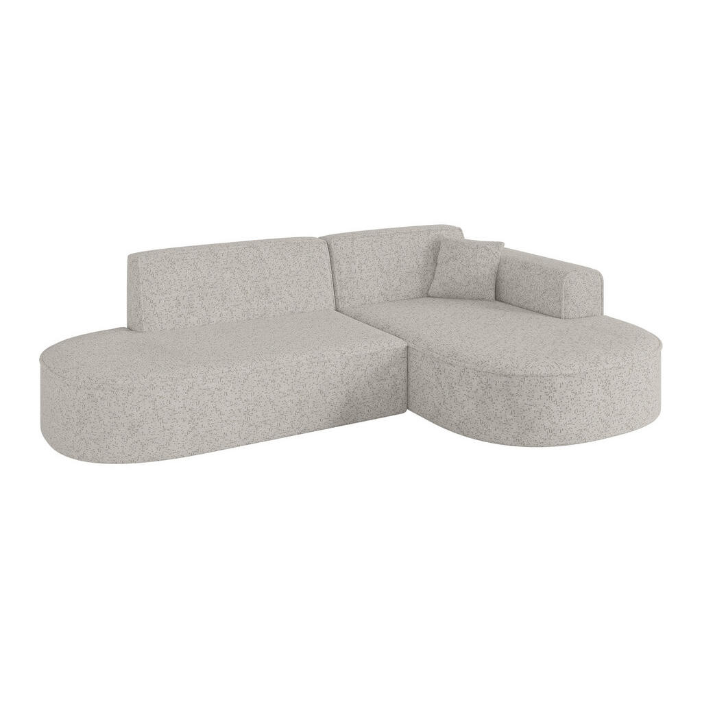 ALTDECOR ROHOVÁ SEDACÍ SOUPRAVA s otomanem vpravo MARI-L1 – 243 × 171 × 79 cm, světle šedá, Tissu