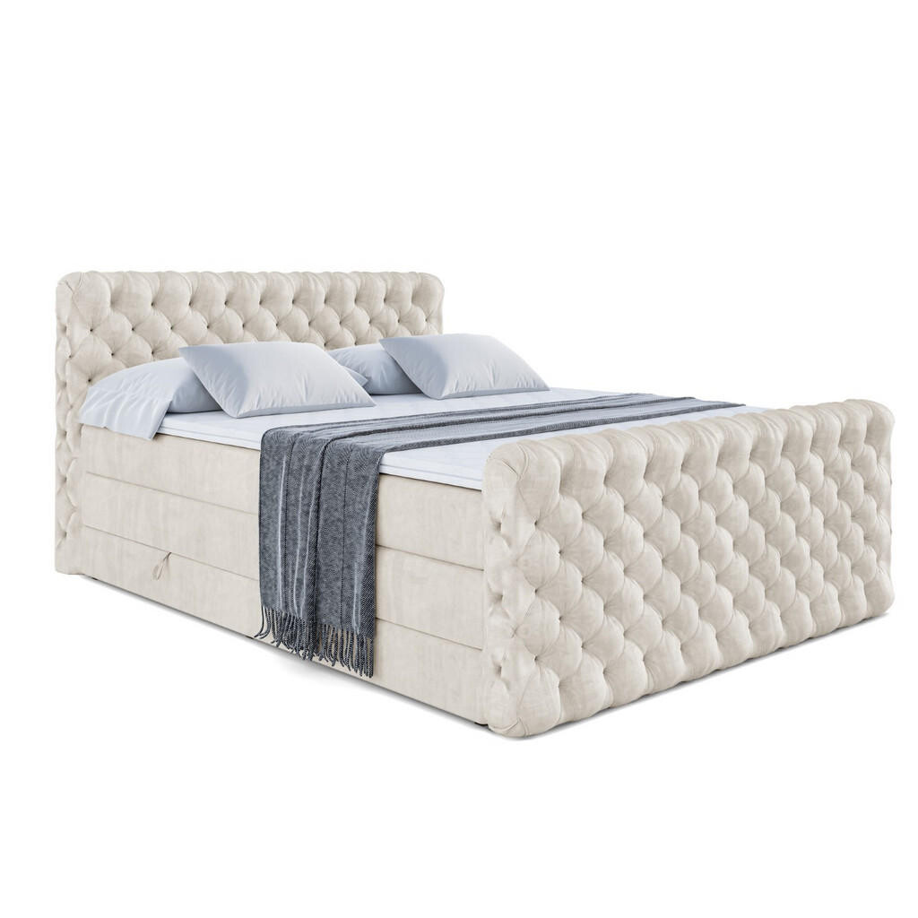 ALTDECOR POSTEL boxspring BOXI8-Z KING – 140x200 – H3/H4 – krémová