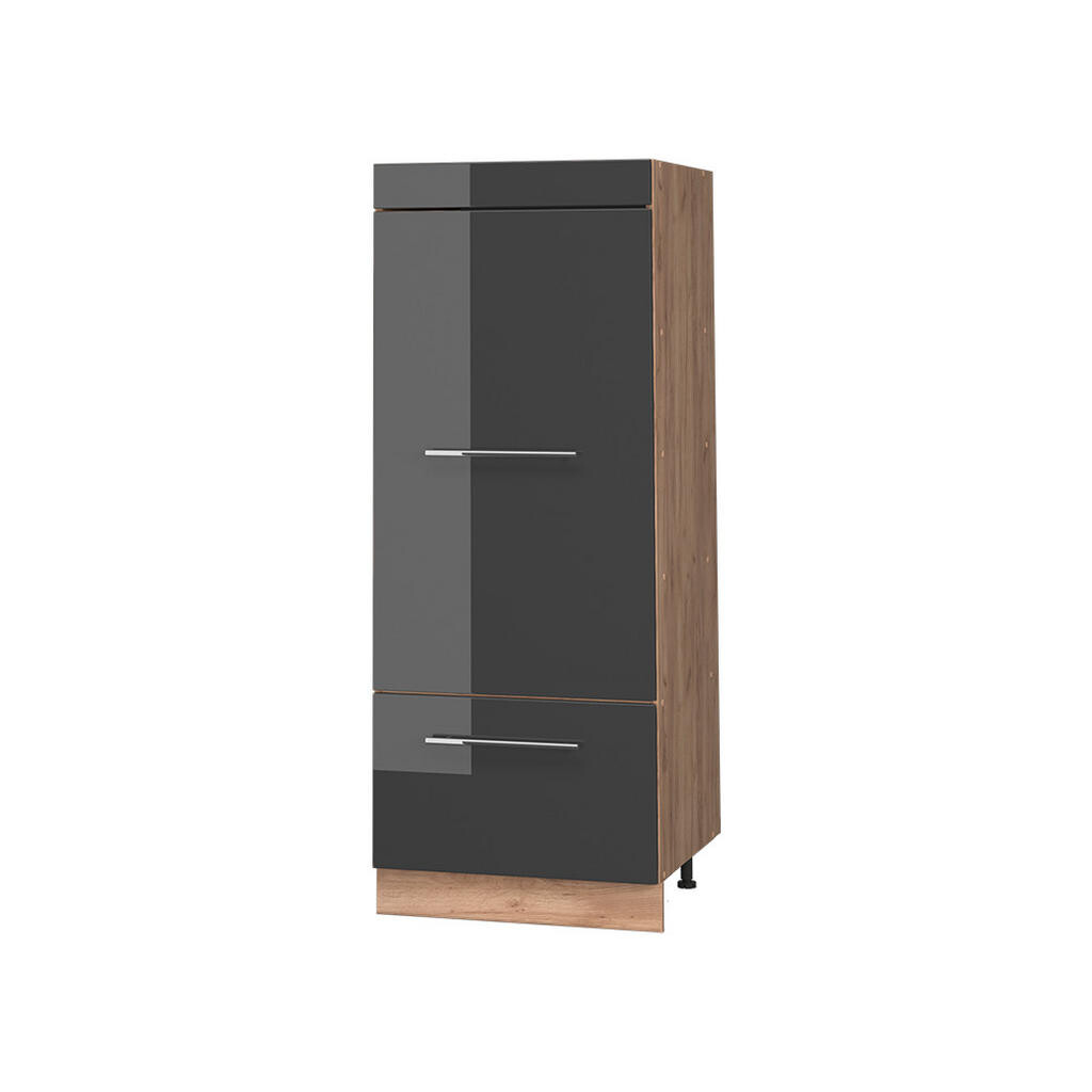 Vicco KUCHYŇSKÁ SPÍŽNÍ SKŘÍŇ Fame-Line, Antracitový vysoký lesk/Zlatý mocný dub, 60 cm
