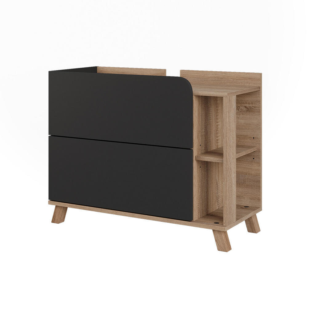 Vicco DOLNÍ SKŘÍŇKA POD DŘEZ Karen, Antracit/Sonoma, 80 x 65 cm se 2 zásuvkami