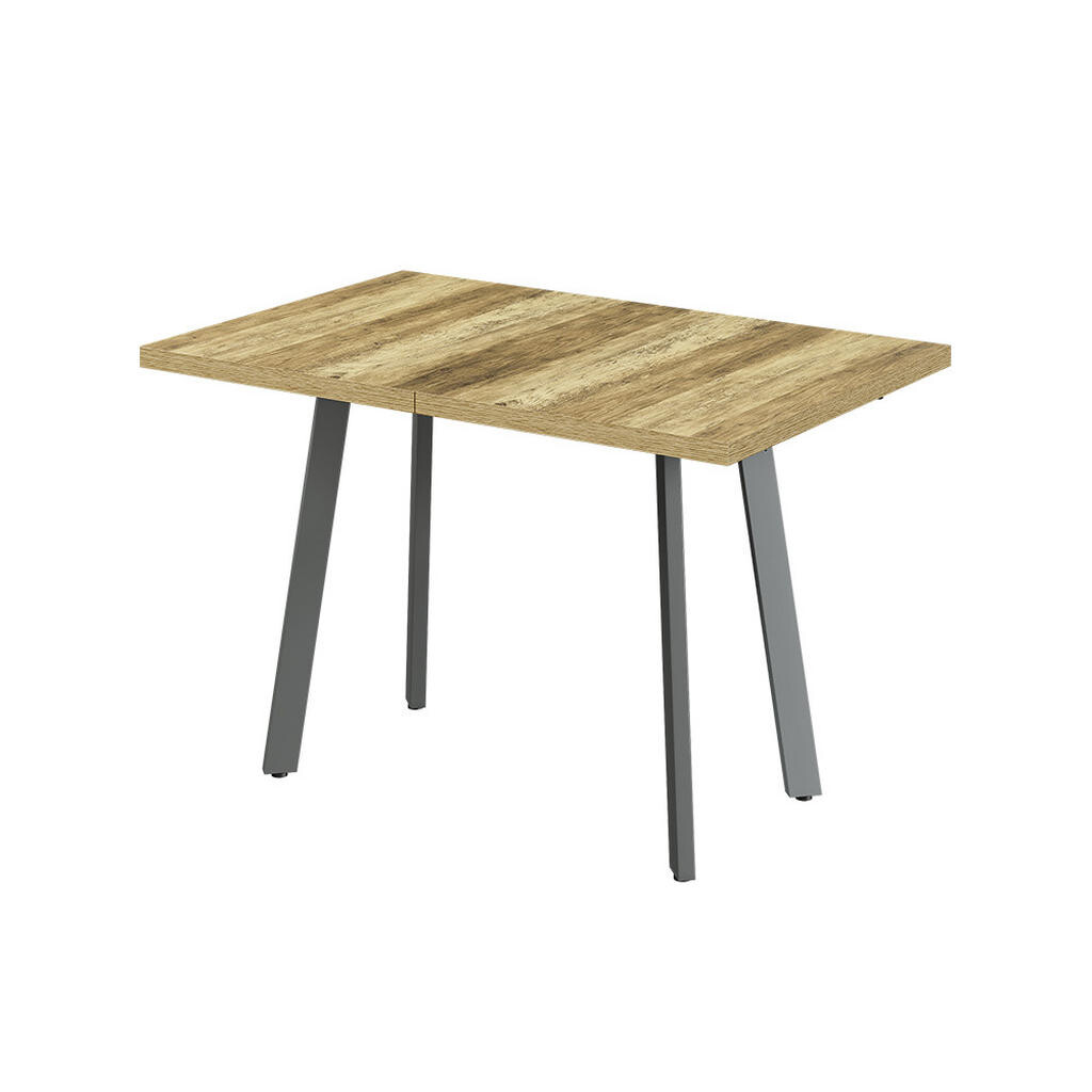 Vicco JÍDELNÍ STŮL Tisko, Rustikální dub/Šedá, 120-160 x 80 cm s výsuvnou deskou stolu