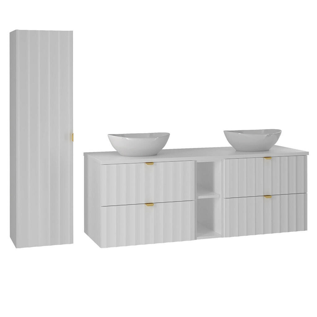 Petits-meubles KOUPELNOVÝ NÁBYTEK 140.6cm Lexa 2er-Set Bílá