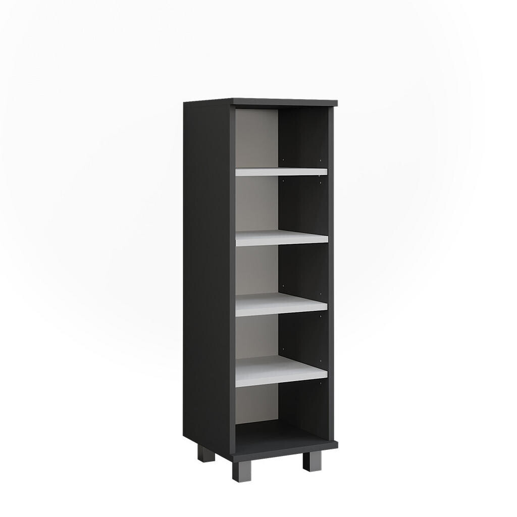Vicco MIDI SKŘÍŇKA Ilias Antracitová/bílá 30.2 x 95 cm s 5 otevřenými přihrádkami