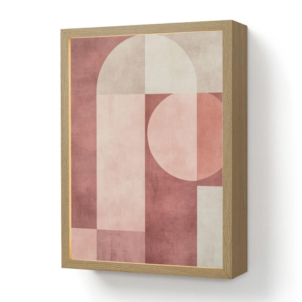 OnlyWow NÁSTĚNNÁ LAMPA S AKUMULÁTOREM Postavy - Abstraktní - Růžová 30x40 cm
