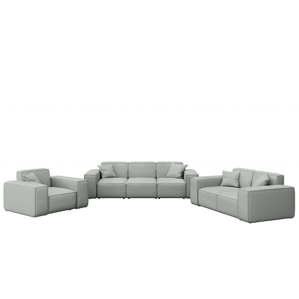 Kaiser Möbel ZAHRADNÍ SEDACÍ SOUPRAVA 3+2+1 MALIBU tkanina Odyssey Světle šedá