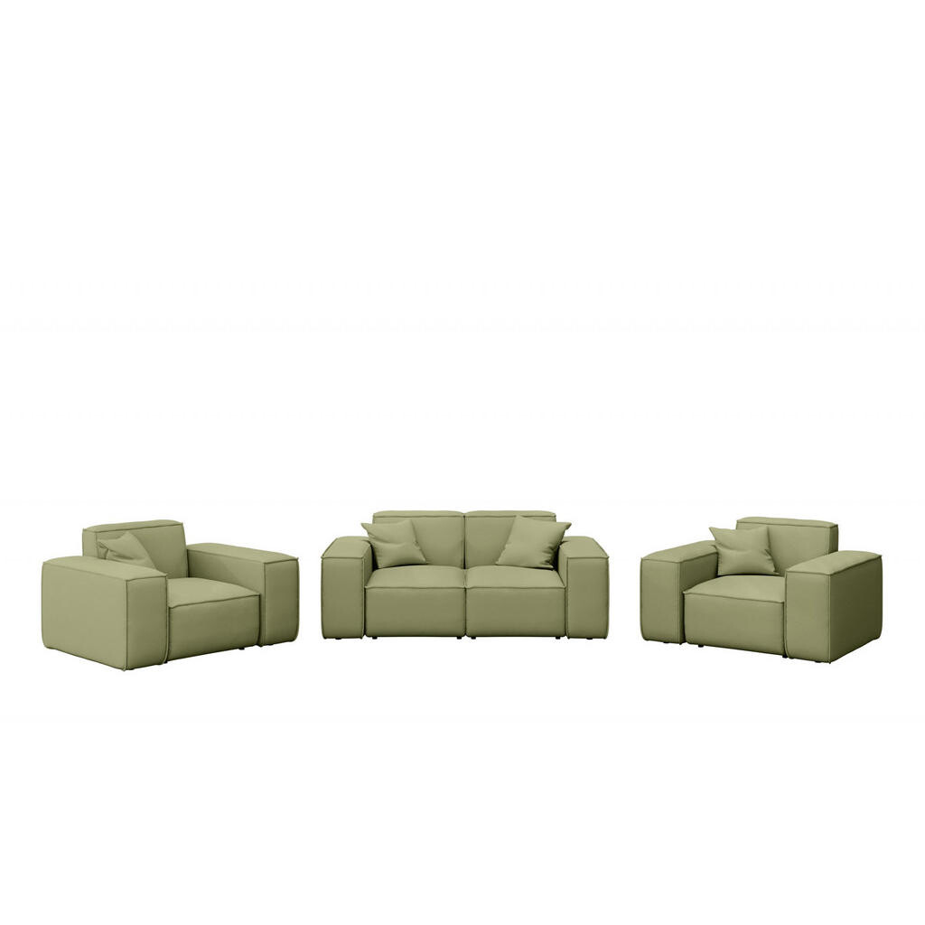 Kaiser Möbel ZAHRADNÍ SEDACÍ SOUPRAVA 2+1+1 MALIBU tkanina Odyssey Světle zelená