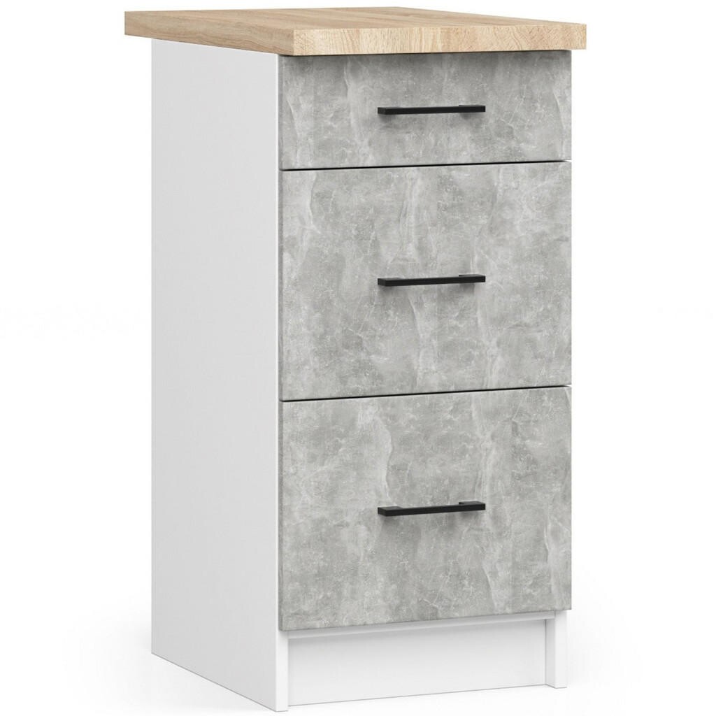 RAUMHIRSCH FURNITURE SKŘÍŇKA Bílá, beton 85/40/46