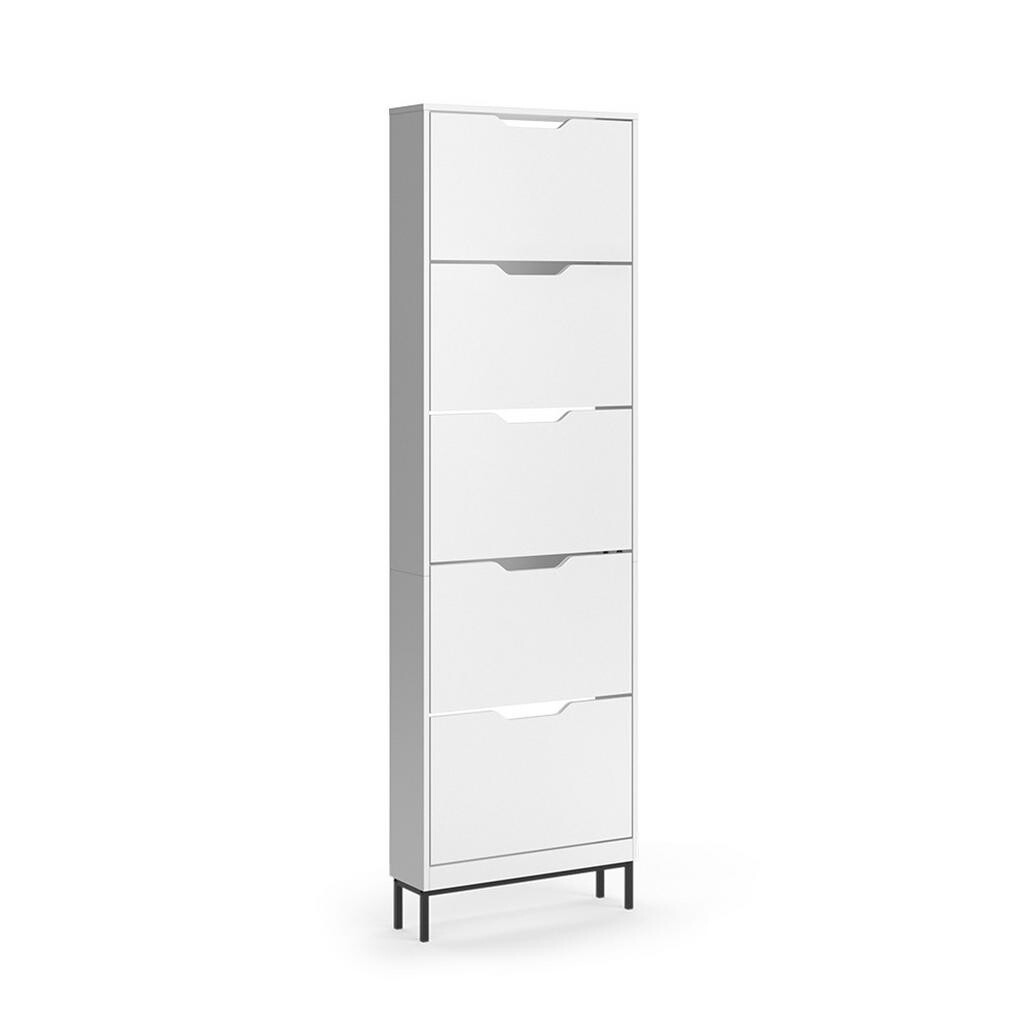 Vicco BOTNÍK NA BOTY Luca, Bílá, 59 x 192 cm s 5 výklopnými přihrádkami