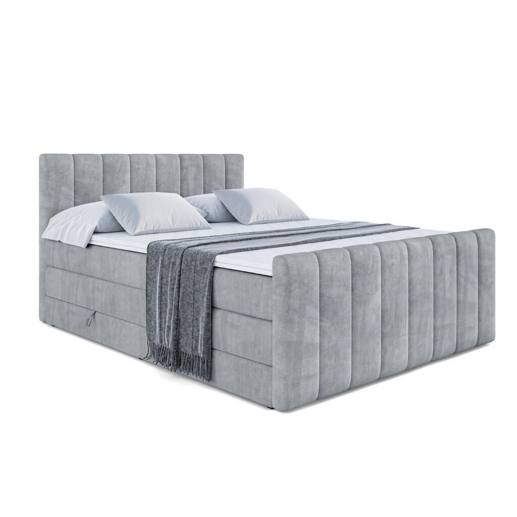 ALTDECOR POSTEL boxspring OTTA-Z KING – 180x200 – H3/H4 – šedá