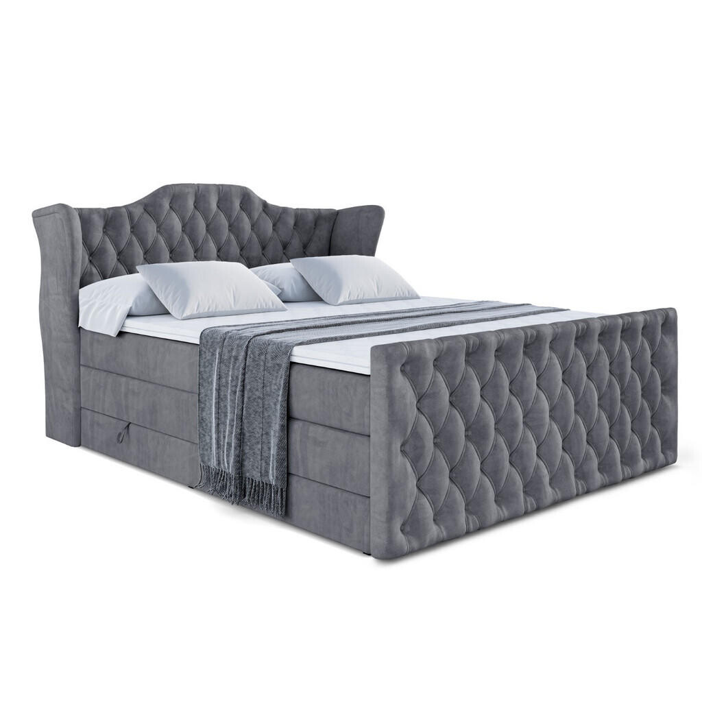 ALTDECOR POSTEL boxspring VILA-Z KING – 120x200 – H3/H4 – tmavě šedá