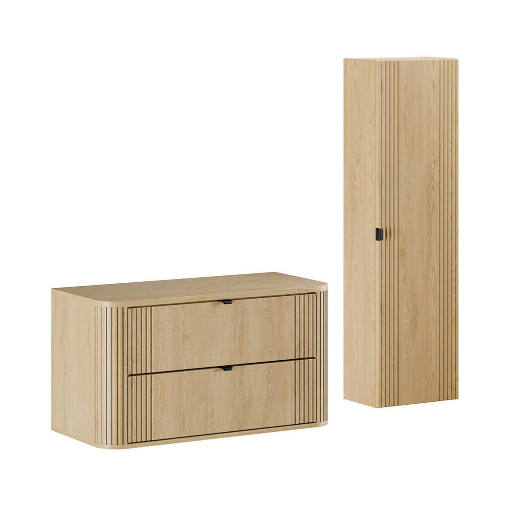 Petits-meubles SKŘÍŇKA POD UMYVADLO 100.4cm Mila 2er-Set Světlý dub
