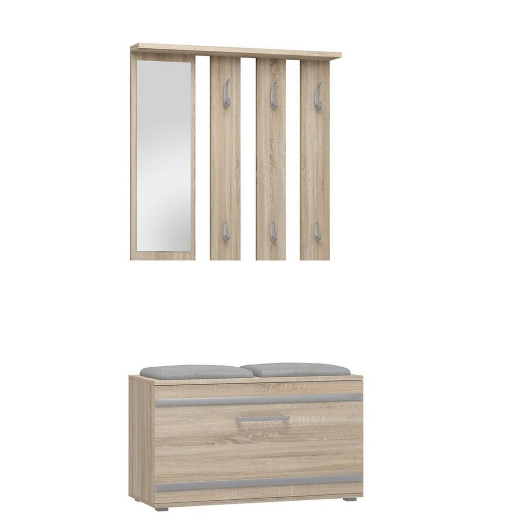 RAUMHIRSCH FURNITURE ŠATNA praktická šatníková sestava se zrcadlem Sonoma 85/180/35