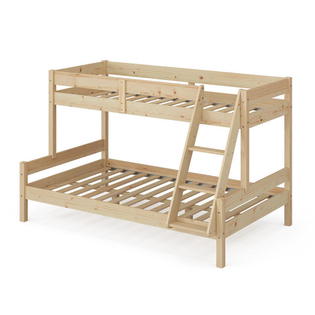 VitaliSpa PATROVÁ POSTEL Everest Přírodní dřevo 120x200 / 80x200 cm