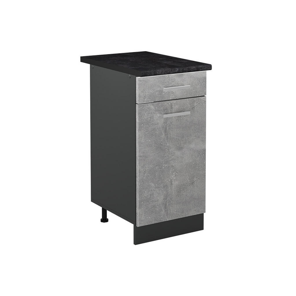 Vicco SPODNÍ SKŘÍŇKA KUCHYŇSKÉ LINKY R-Line, Beton/Antracit, 40 cm pracovná doska antracitová