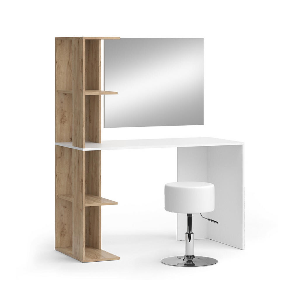 Vicco TOALETNÍ STOLEK Tower Bílá/Sonoma 122.2 cm se stoličkou