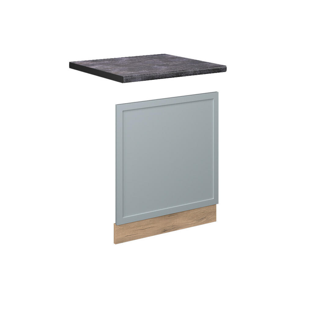 Vicco PŘEDNÍ PANEL Fame-Line Světle modrošedá 60 cm , PD Antracit