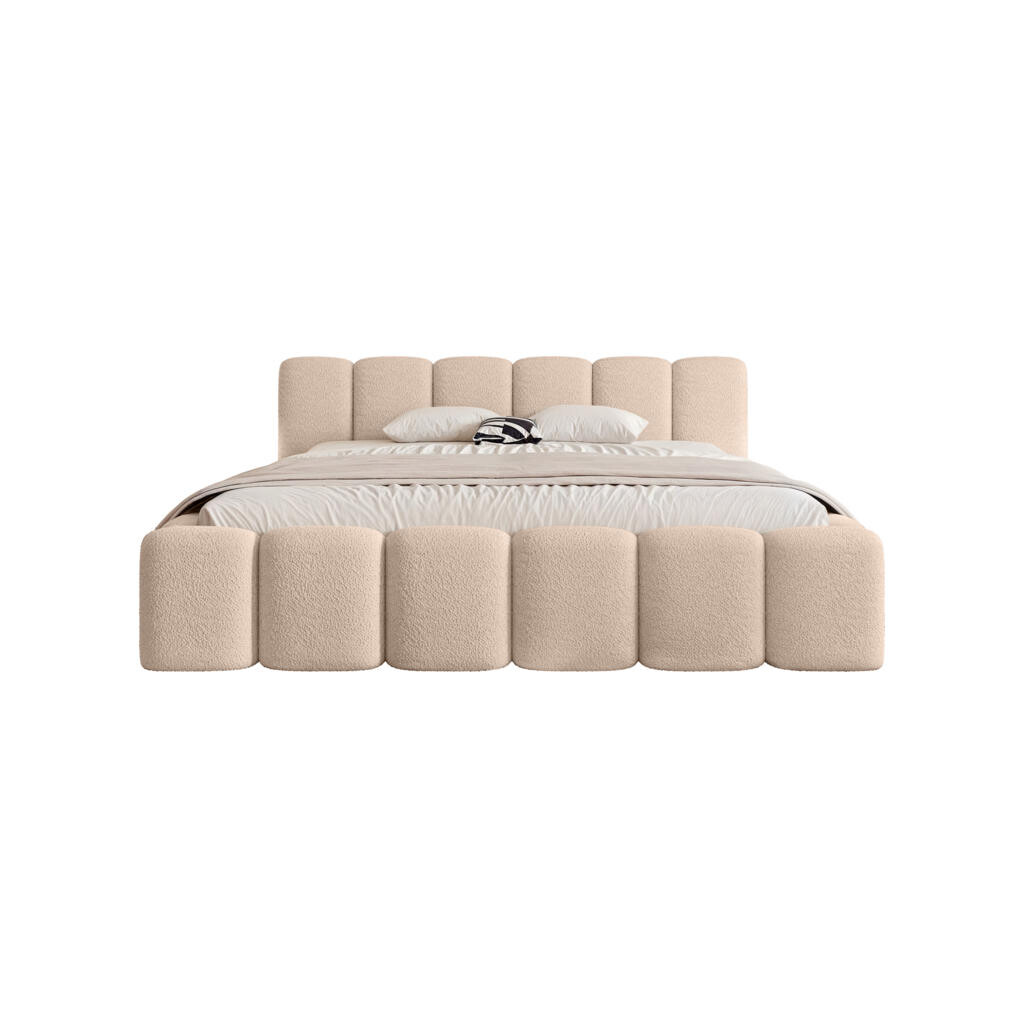 Fedve POLSTEROVÁ POSTEL Alloggio 160x200 cm, písečně hnědá