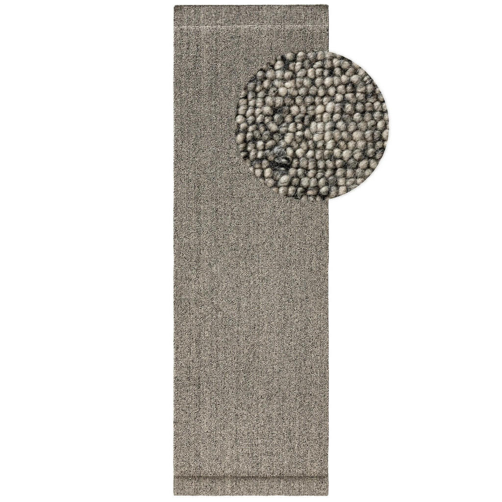 benuta Pure VLNĚNÝ běhoun Imke Šedá 70x200 cm