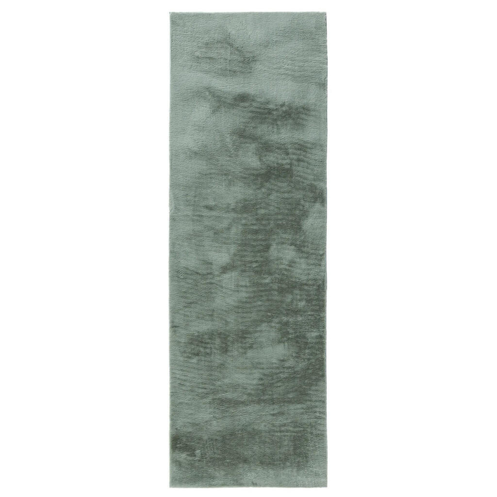 benuta UMĚLÉ kožíškové koberce Furry Zelená 80x300 cm