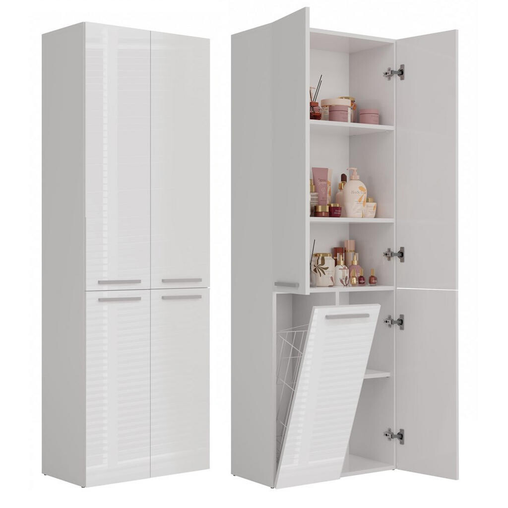 RAUMHIRSCH FURNITURE KOUZELNA SKŘÍŇKA Bílá, lesklá bílá 60/174/30