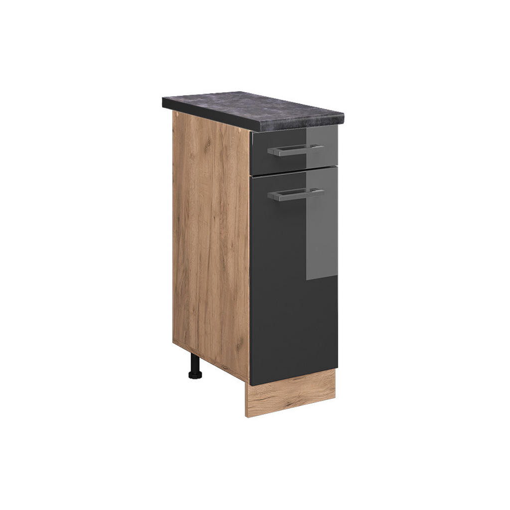 Vicco SPODNÍ SKŘÍŇKA KUCHYŇSKÉ LINKY R-Line Antracitový vysoký lesk 30 cm , PD Antracit