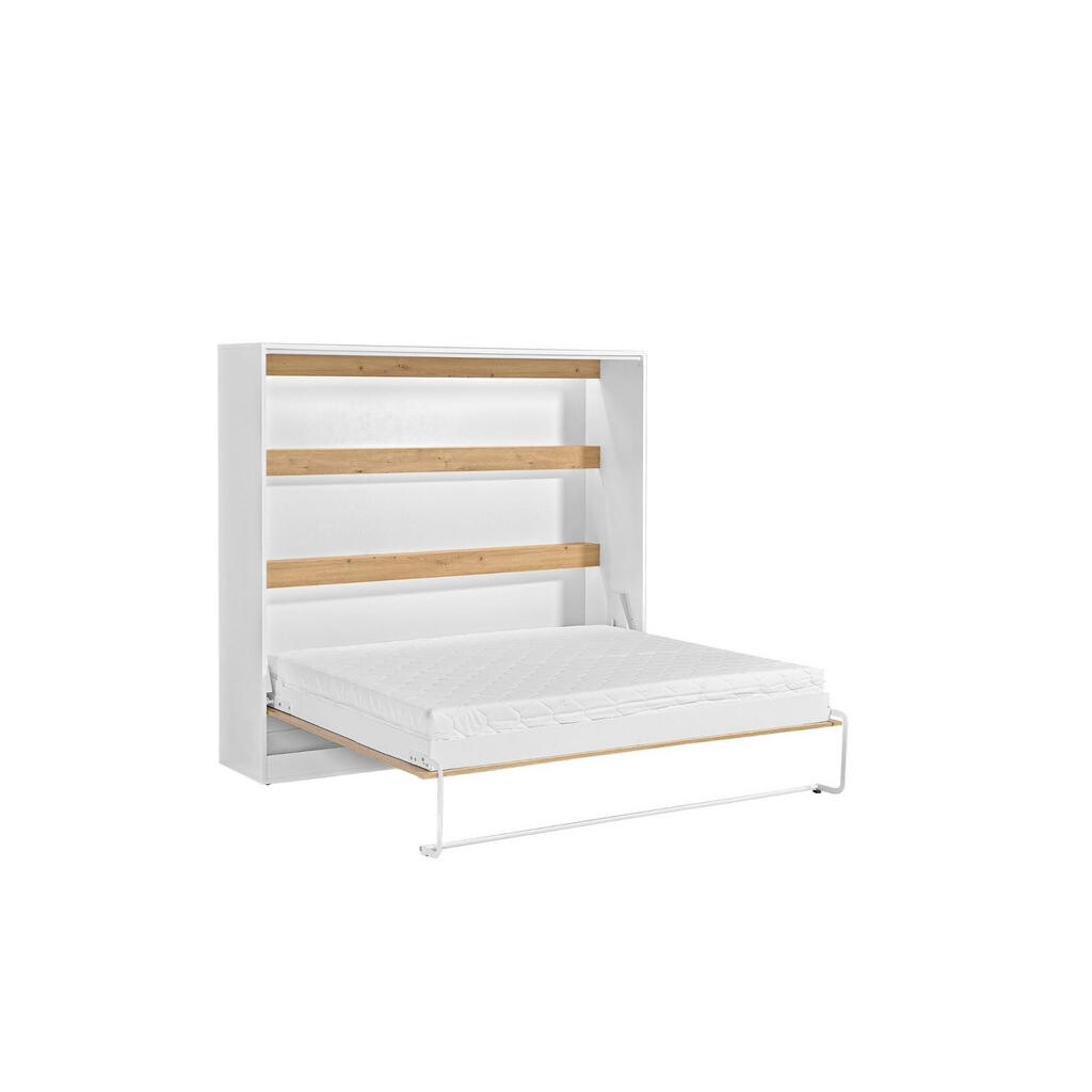 Kaiser Möbel SKLÁPĚCÍ POSTEL Perfekt 160x200 horizontální, spojuje design a funkčnost s matrací Dub + Bílá