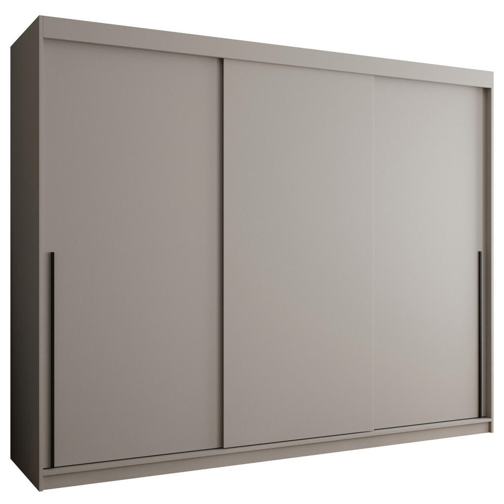 Home Collective ŠATNÍ SKŘÍŇ S POSUVNÝMI DVEŘMI 250 cm šířka, kašmírová s černým úchytem