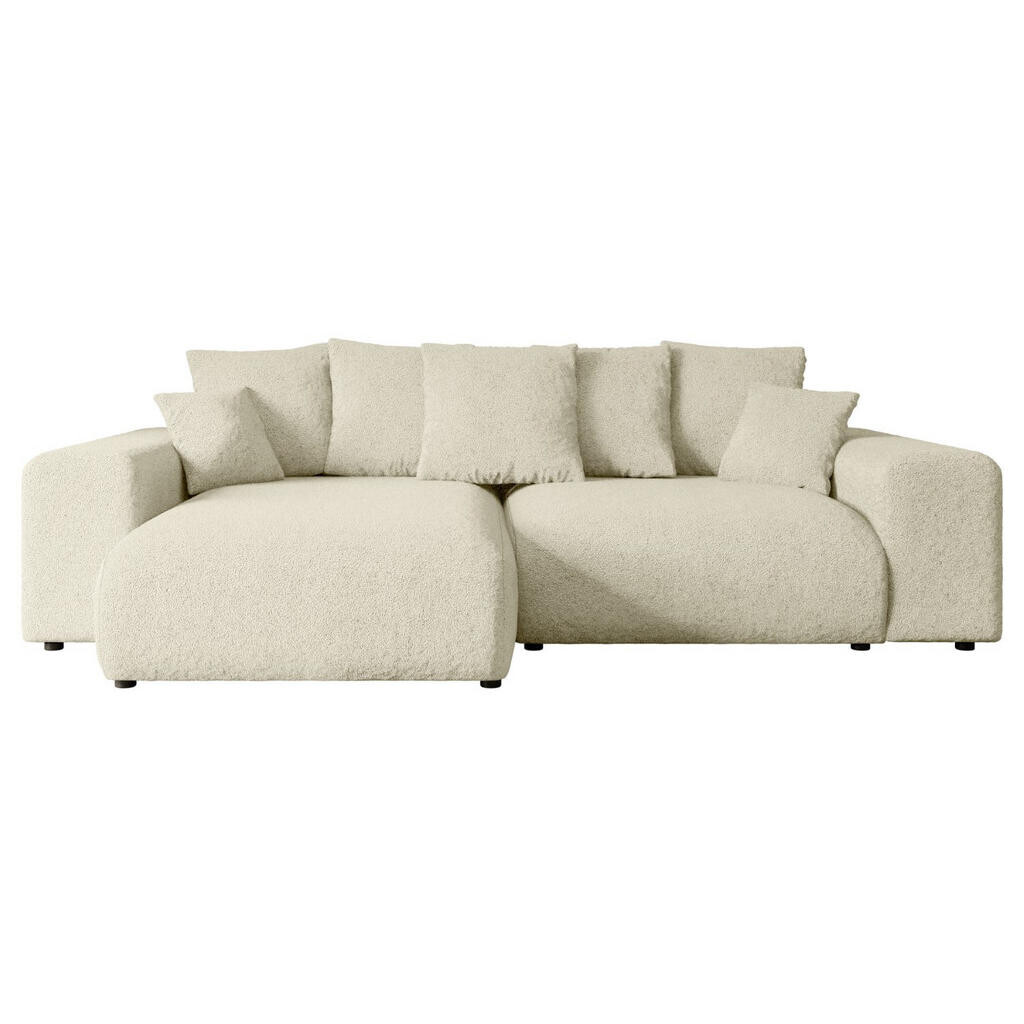 ALTDECOR ROHOVÁ SEDACÍ SOUPRAVA s otomanem vlevo ESKAR-L 266x176x72 krémová buklé