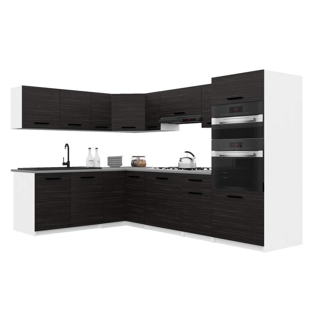 B BELINI GROUP KUCHYŇSKÁ LINKA Italia 8 420 cm , s pracovními deskami, Eben
