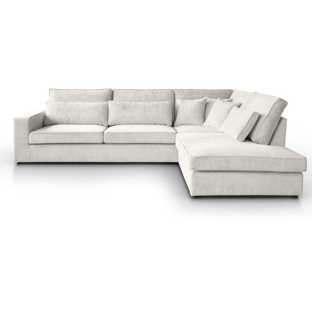 Beautysofa ROHOVÁ pohovka Parma bez funkce spaní, béžová, pravá