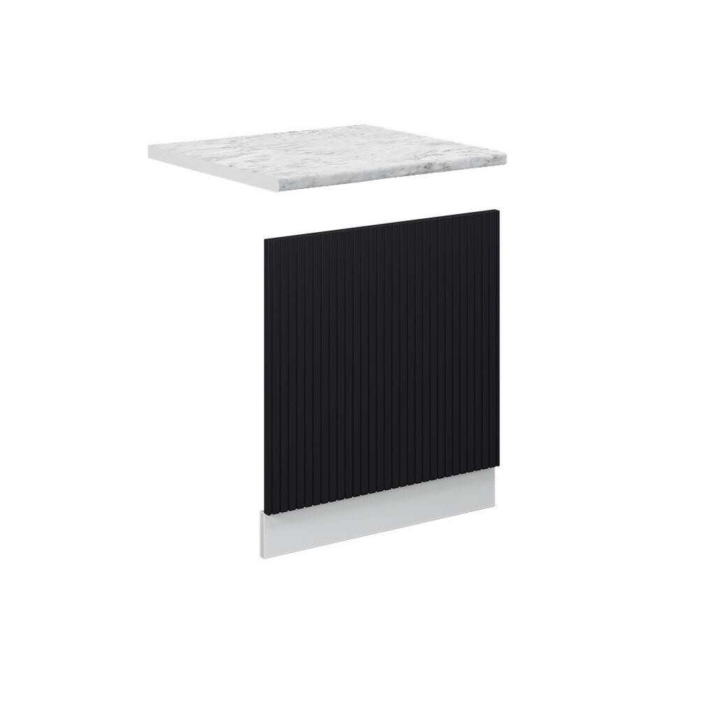 Vicco PŘEDNÍ PANEL Fame-Line Černý pruhovaný 60 cm , PD Mramor