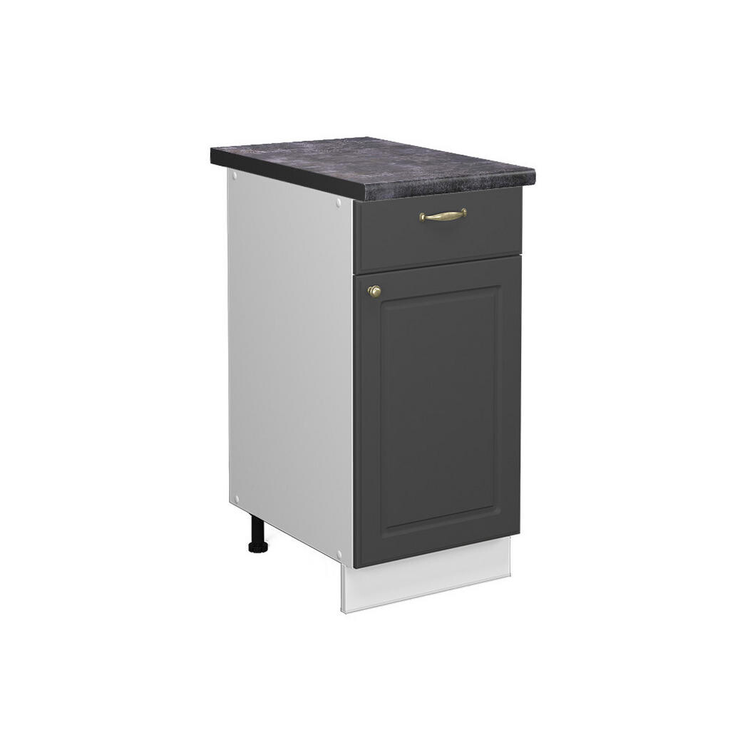 Vicco SPODNÍ SKŘÍŇKA KUCHYŇSKÉ LINKY Fame-Line Anthrazit-Gold Landhaus 40 cm , PD Antracit