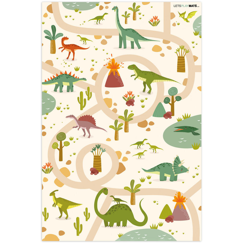 OnlyWow DĚTSKÝ KOBEREC Dino - Zelená - Příroda - Děti - Design 70x105 cm