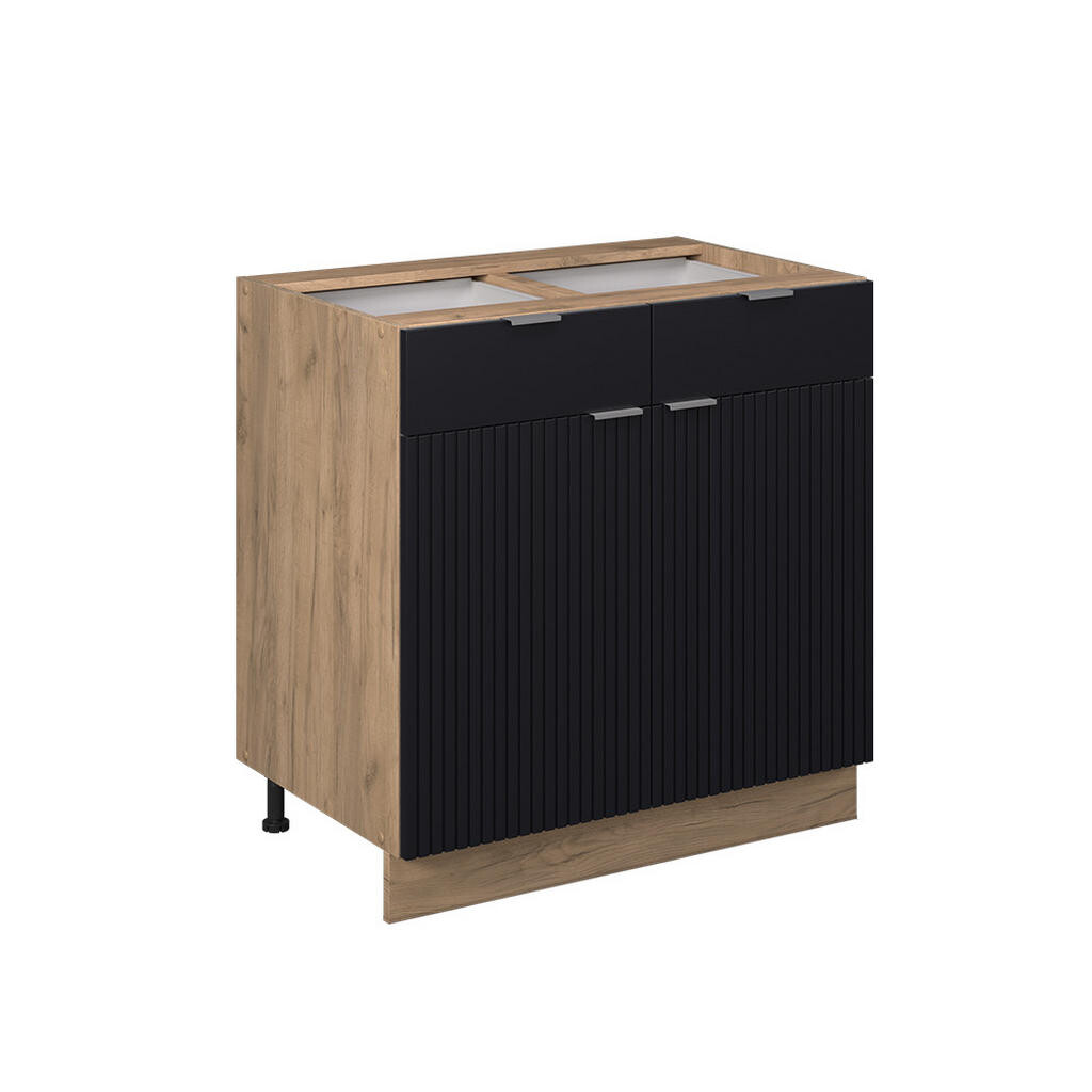 Vicco SPODNÍ SKŘÍŇKA KUCHYŇSKÉ LINKY Fame-Line Černý pruhovaný 80 cm bez pracovní desky
