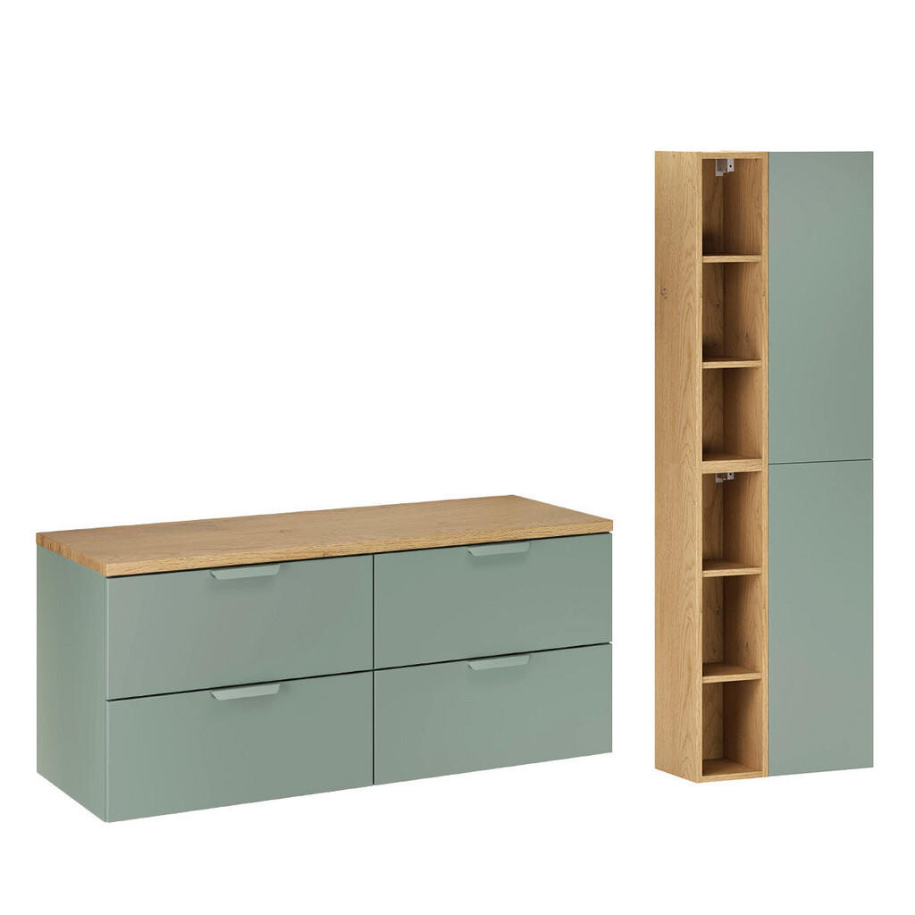 Petits-meubles SKŘÍŇKA POD UMYVADLO 120.6cm Oria 2er-Set Zelená