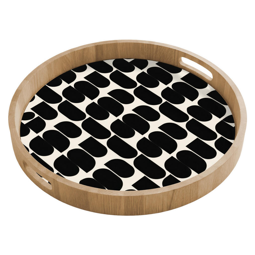 OnlyWow SERVÍROVACÍ PODNOS Moderní - vzorované - černé 50x50 cm