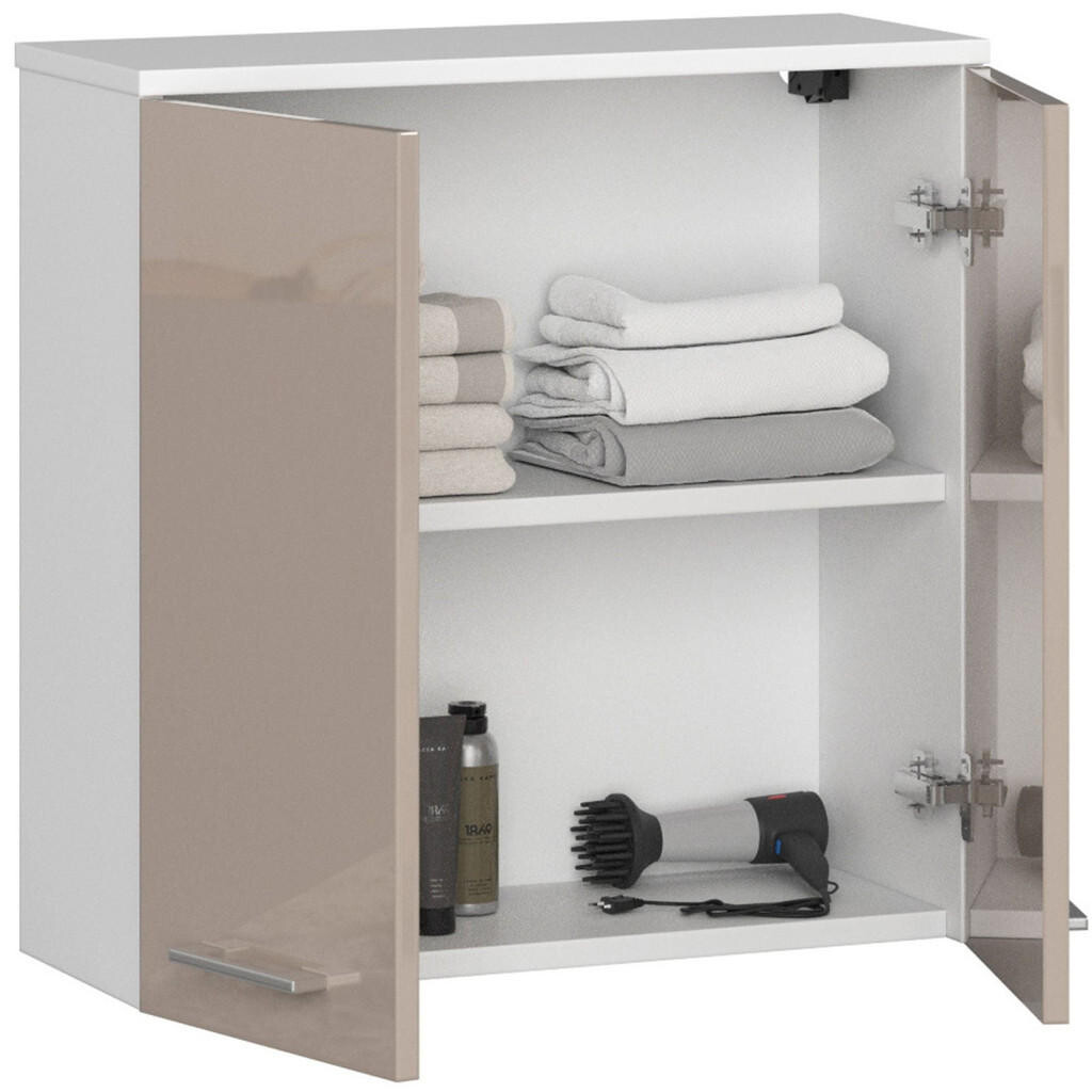RAUMHIRSCH FURNITURE KOMODA DO KOUPELNY bílá, cappuccino lesklá 60/60/22,5