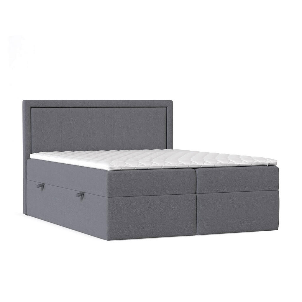 AltaBeds KONTINENTÁLNÍ postel JODAN 200/200 cm Antracitová