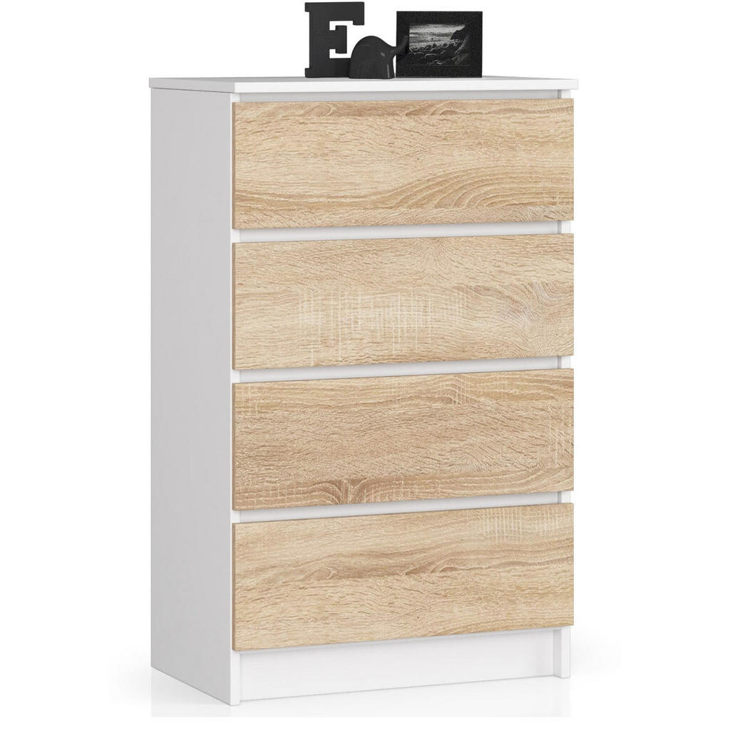 RAUMHIRSCH FURNITURE KOMODA bílá, dub Sonoma 99/60/40