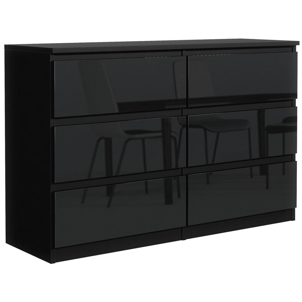 RAUMHIRSCH FURNITURE KOMODA černá, lesklá 139/79/39