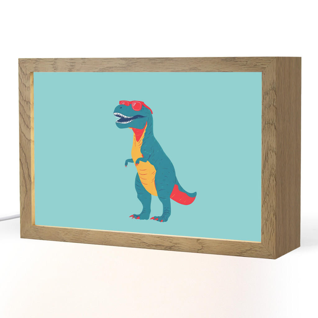 OnlyWow NOČNÍ LAMPIČKA Dinosaurus - Modrá - Sluneční brýle 30x20 cm