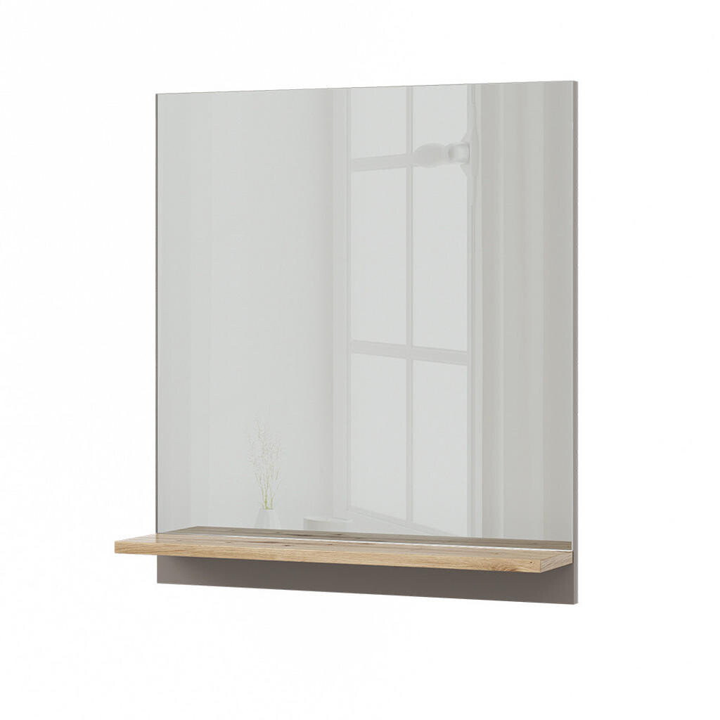 Vicco KOUPELNOVÁ ZRCADLOVÁ SKŘÍŇKA Marelle Greige 60 x 67 cm s policí