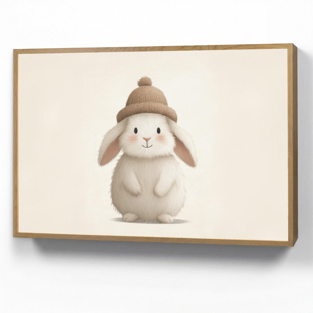 OnlyWow DOBÍJECÍ NOČNÍ LAMPIČKA Králík - Klobouk - Uši - béžový 90x60 cm