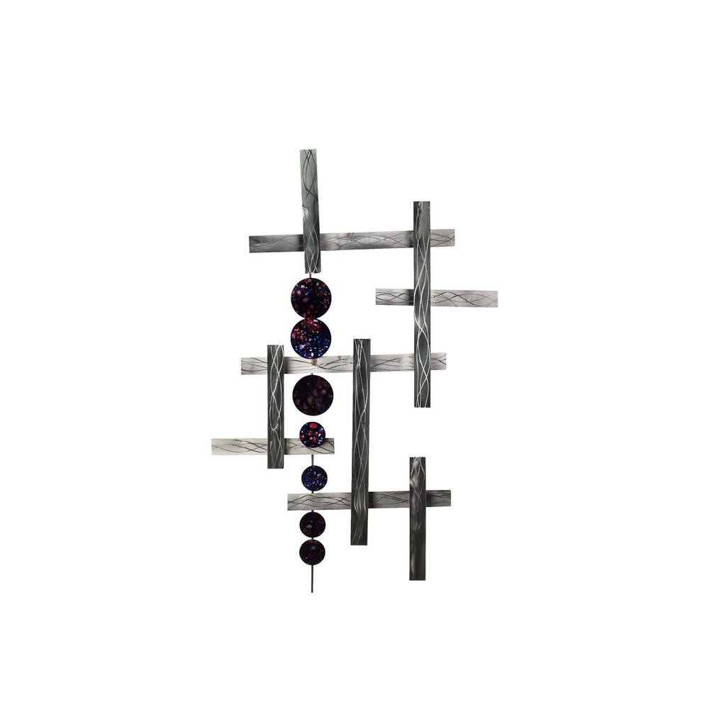 KUNSTLOFT KOVOVÁ NÁSTĚNNÁ DEKORACE ČERNÁ/STŘÍBRNÁ, 70/109 CM