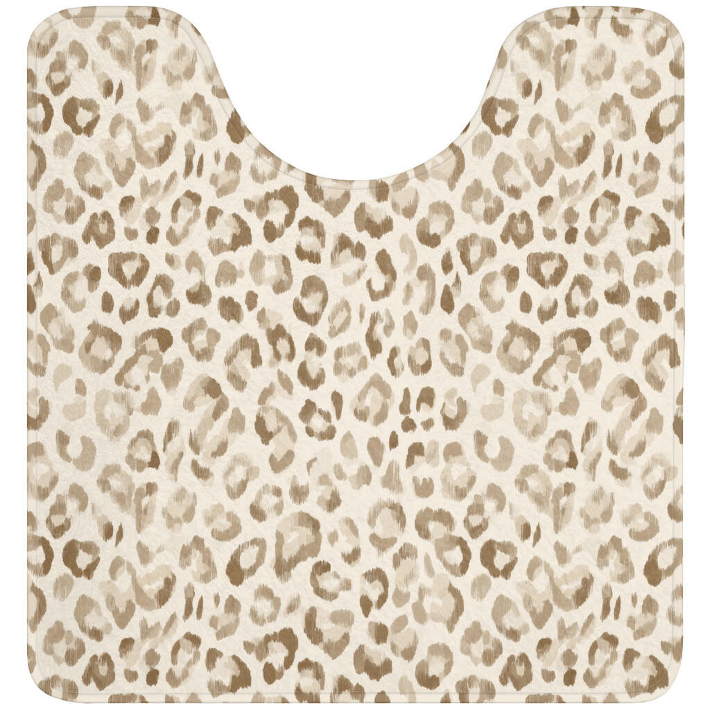 OnlyWow WC PŘEDLOŽKA Leopard - Classic - Béžová 55x60 cm