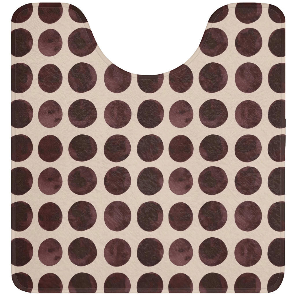 OnlyWow WC PŘEDLOŽKA Puntíky - Vzor - Hnědý 55x60 cm